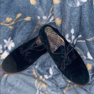 Tommy Hilfiger black suede Oxford shoes